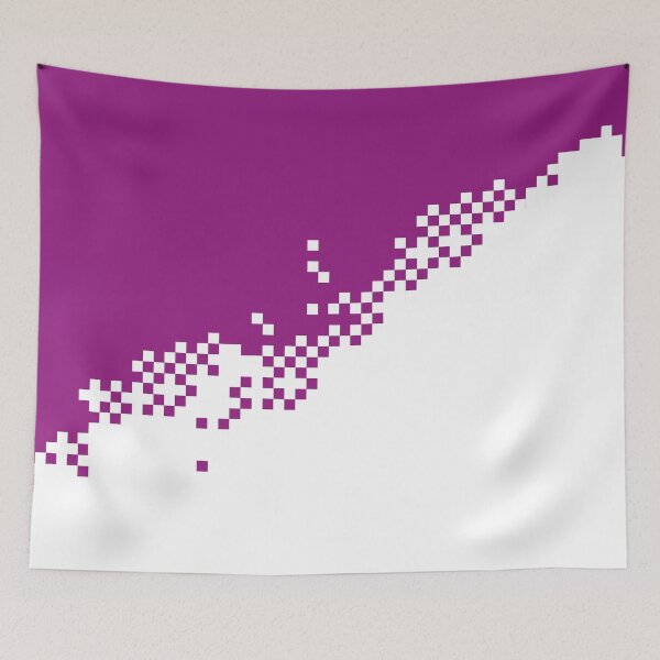 Item preview, The 8-Bit Pixel Fashion Pattern Purple White designed and sold by hatgirldesign.