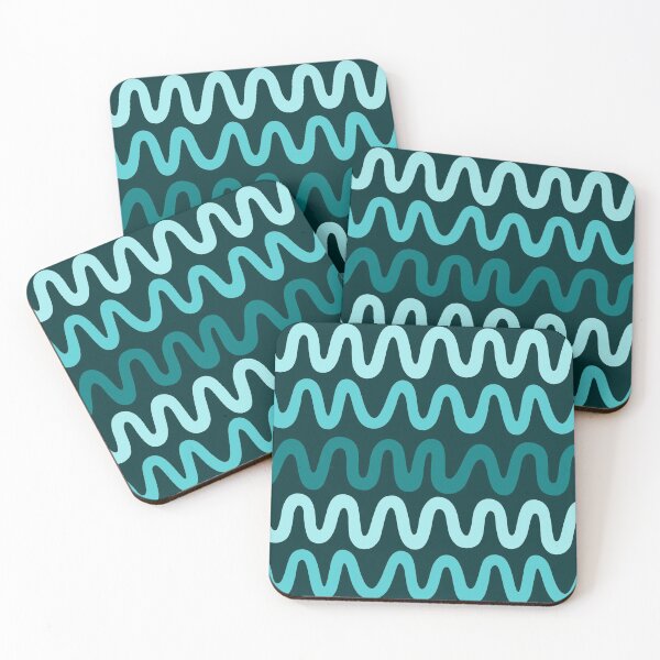 Item preview, Bold Teal Waves designed and sold by The Wellington Boot.