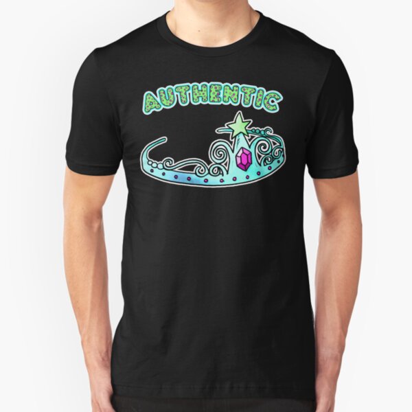 AUTHENTIC PRINCESS (Teal) Slim Fit T-Shirt