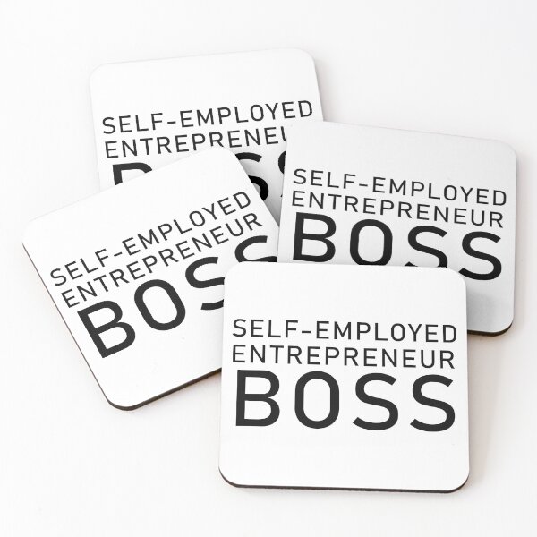 Item preview, Self Employed entrepreneur boss bold text design designed and sold by StudioUnrefined.