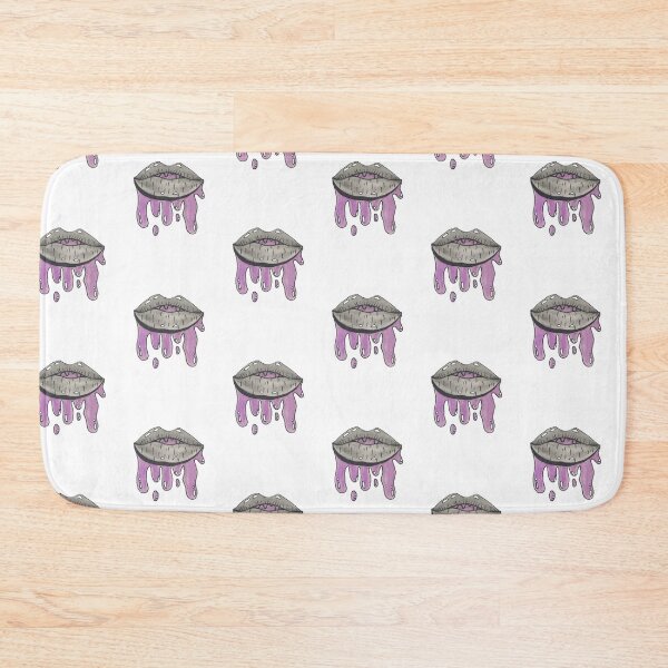 Item preview, dripping lips purple drawing sketch sticker  designed and sold by mw2004.