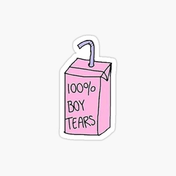100% boy tears Sticker