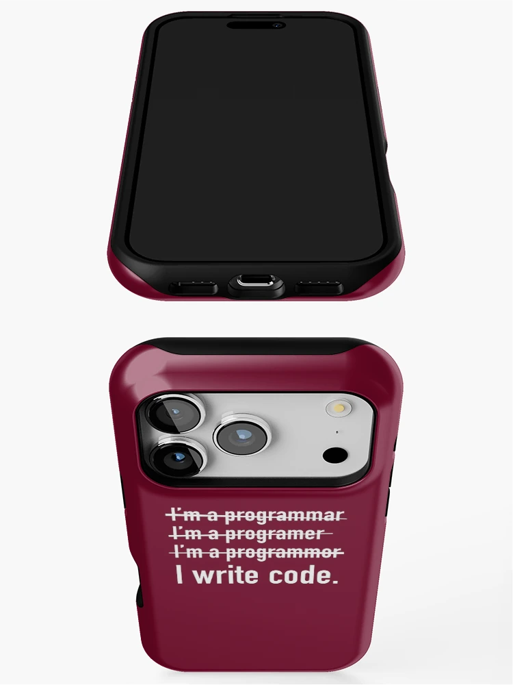 Thumbnail 3 of 4, iPhone Case, I Write Code. designed and sold by AmazingVision.