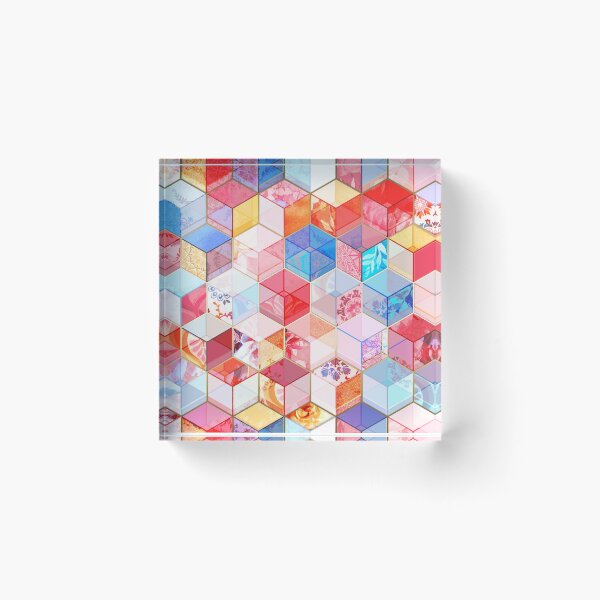 Item preview, Ruby and Topaz Kaleidoscope Cubes designed and sold by micklyn.