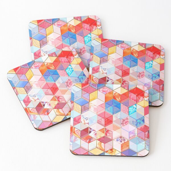 Item preview, Ruby and Topaz Kaleidoscope Cubes designed and sold by micklyn.