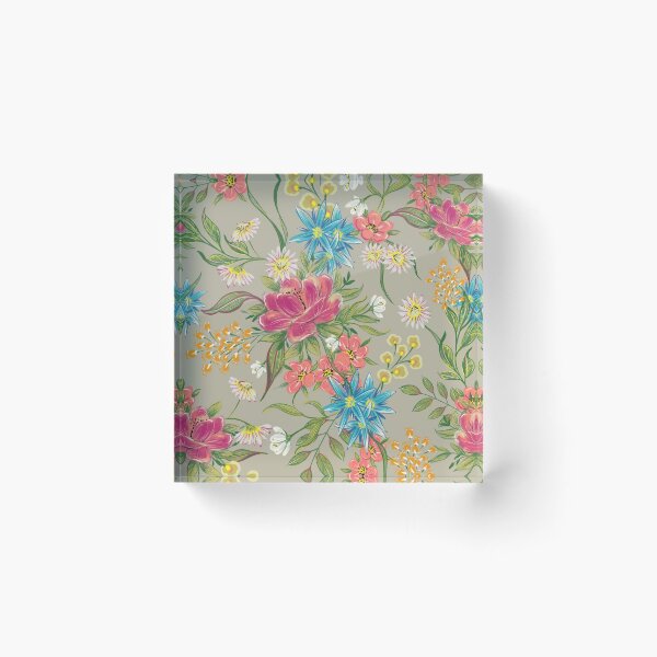 Item preview, Chintz  floral pattern on olive grey backround designed and sold by susyrdesign.