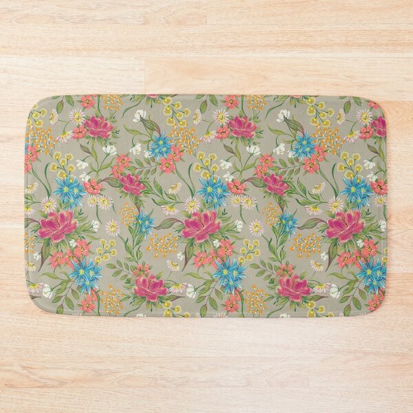 Item preview, Chintz  floral pattern on olive grey backround designed and sold by susyrdesign.