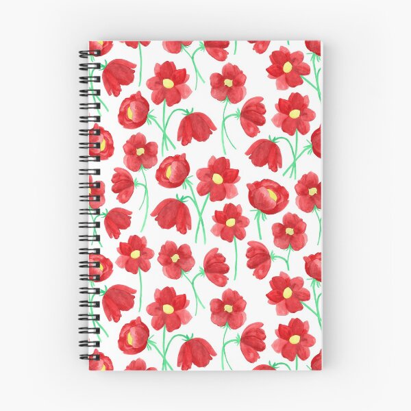 Item preview, Red Watercolor Wildflowers designed and sold by Gardenia Watercolors.