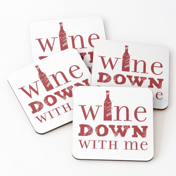 Item preview, WINE down with me funny alcohol pun designed and sold by StudioUnrefined.