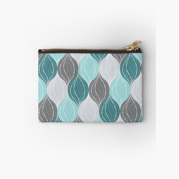 Item preview, Winter bauble ornamental ogee pattern in grey and teal designed and sold by HannaPaulina.
