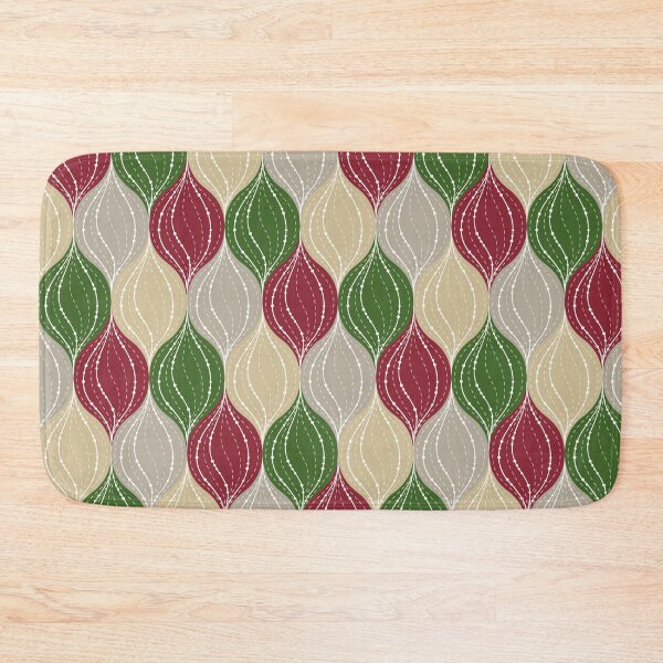 Item preview, Christmas bauble ornamental ogee pattern in green and red designed and sold by HannaPaulina.