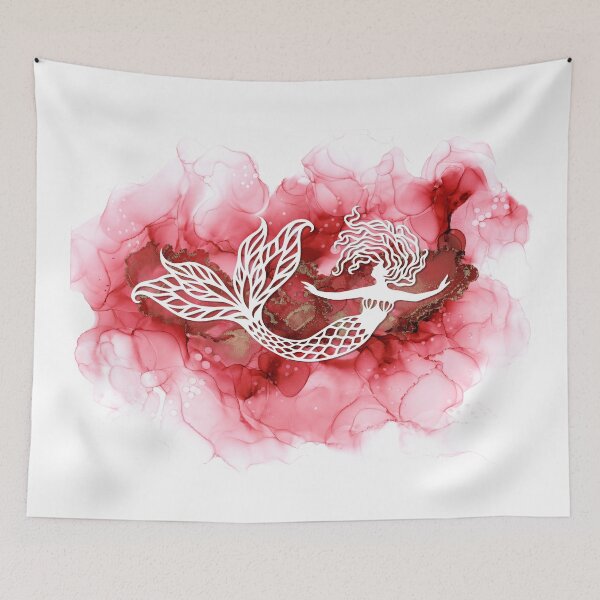 Item preview, Graceful Mermaid in Red designed and sold by marge080808.