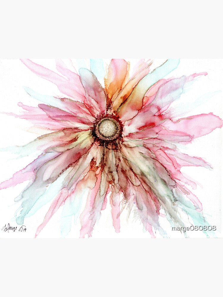Thumbnail 3 of 3, Sticker, Pink Wispy Flower designed and sold by marge080808.
