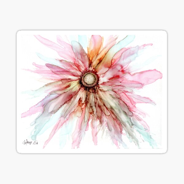 Pink Wispy Flower Sticker
