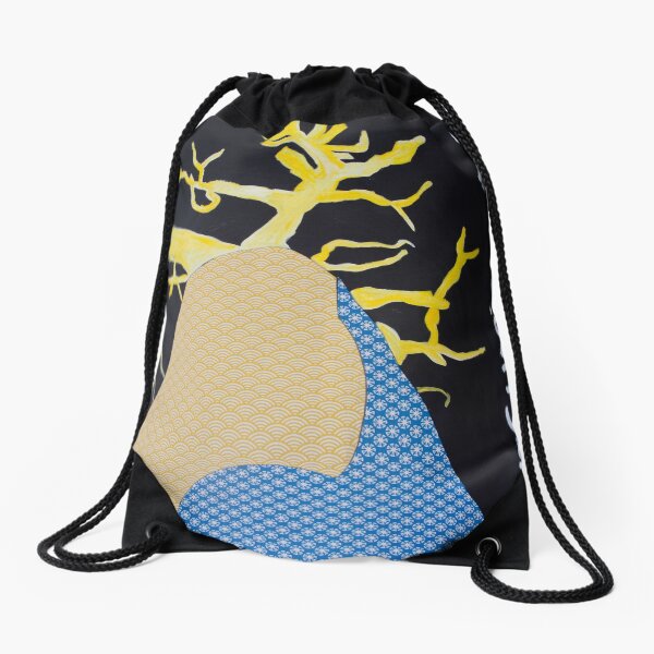 Baobab fabric written image Drawstring Bag