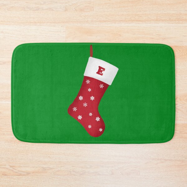 Item preview, Letter E Festive Christmas Stocking design designed and sold by GetItGiftIt.
