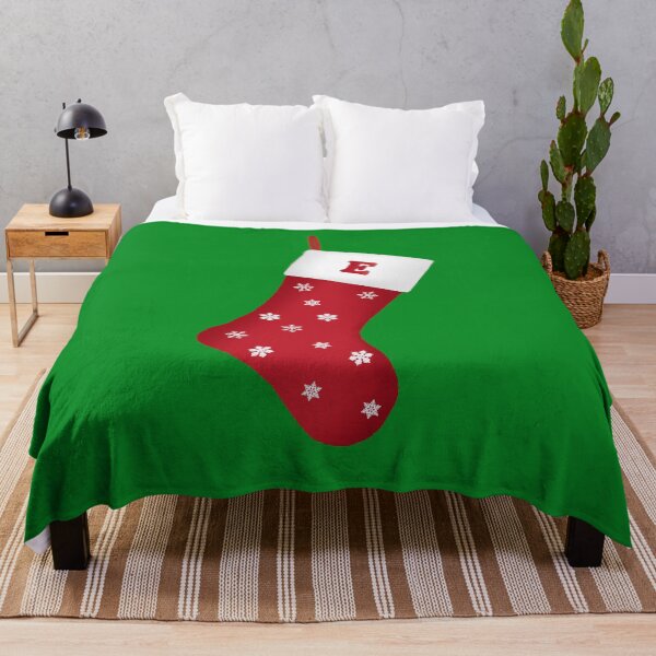Item preview, Letter E Festive Christmas Stocking design designed and sold by GetItGiftIt.