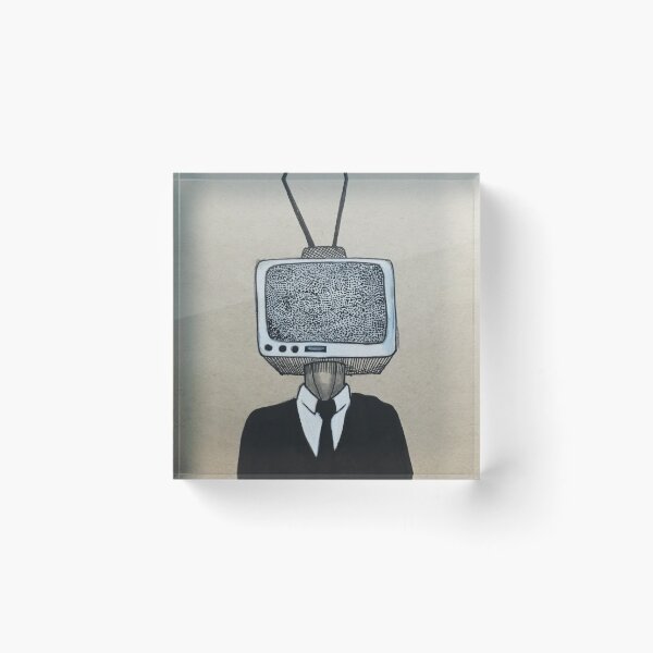 Item preview, tv head on man in a suit designed and sold by Katie Wallen.
