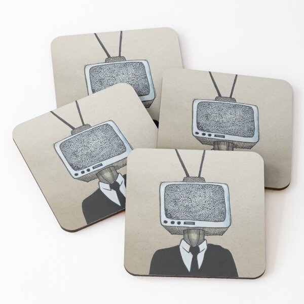 Item preview, tv head on man in a suit designed and sold by Katie Wallen.