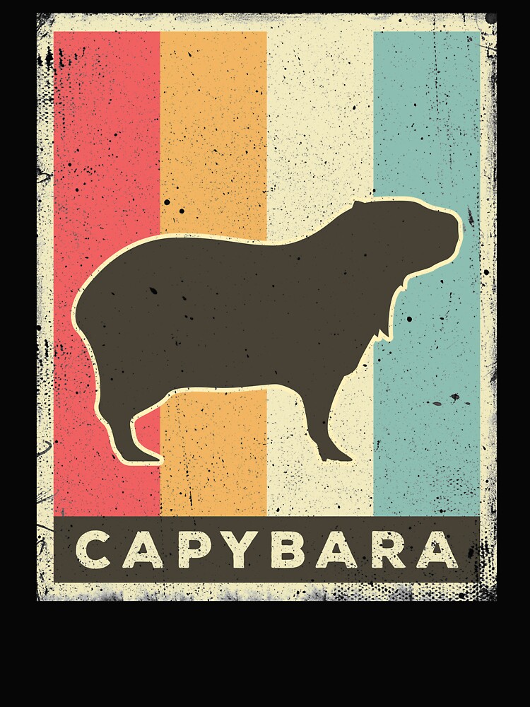 Thumbnail 4 von 4, Boxy T-Shirt, Capybara Lover Classic Vintage Retro Animal Poster designt und verkauft von webdevbear.