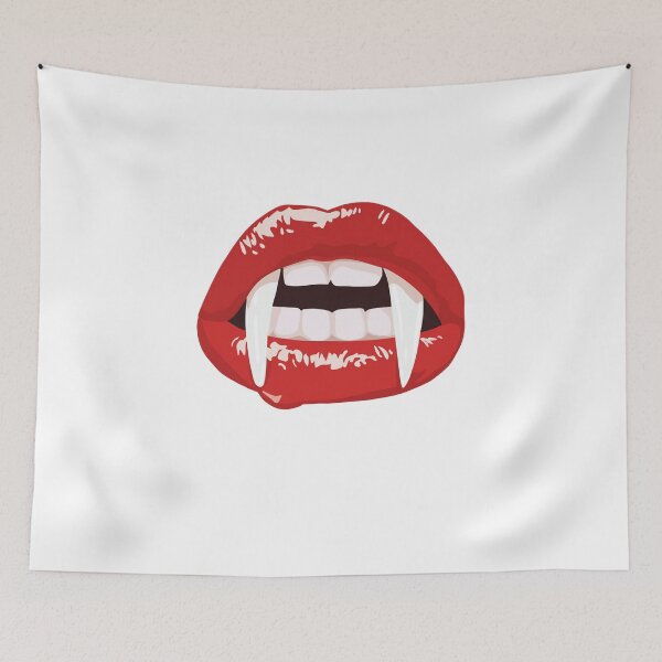 Item preview, vampire teeth bite me vampire lips designed and sold by Miftees.
