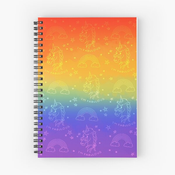 Item preview, I’m fabulous! Rainbow pride unicorns pattern flag - watercolor  designed and sold by Chiara Filincieri.