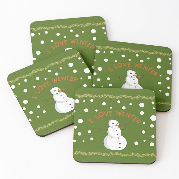 Item preview, Holly, Jolly I love Winter! - Green Snowman designed and sold by infinitygrafix.