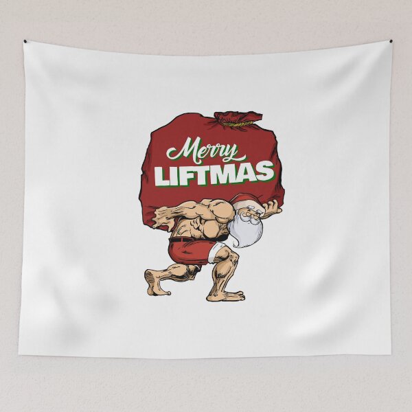 Item preview, Merry Liftmas funny Swole Santa Christmas Workout Fitness designed and sold by Miftees.