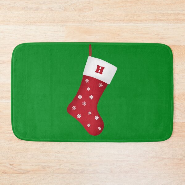 Item preview, Letter H Festive Christmas Stocking design designed and sold by GetItGiftIt.