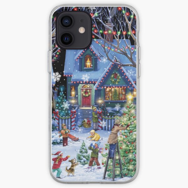 Vecindario Decoración Navideña Funda blanda para iPhone