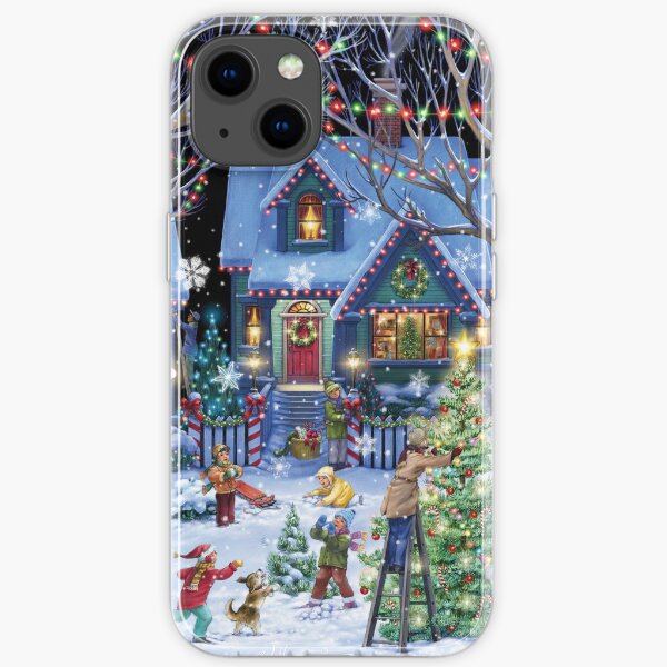 Vecindario Decoración Navideña Funda blanda para iPhone
