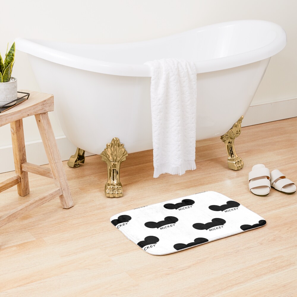 "Mickey" Bath Mat for Sale by prissoudu59 Redbubble