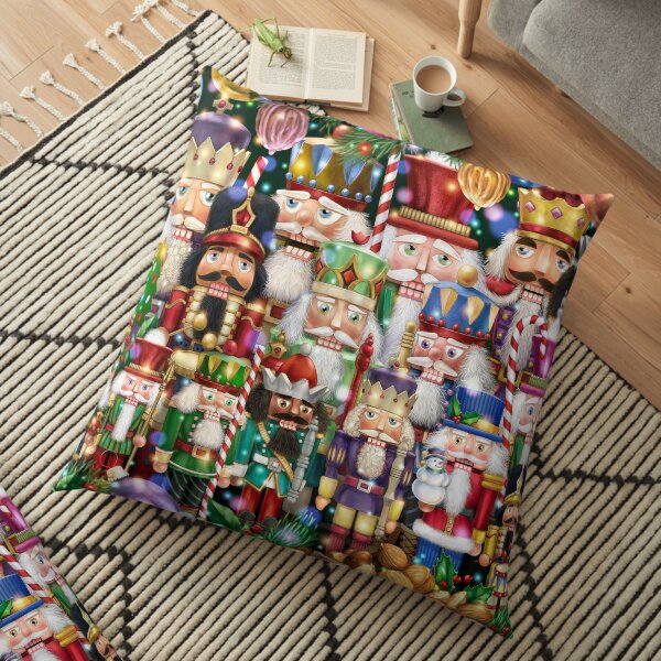 Festival of Nutcrackers Floor Pillow