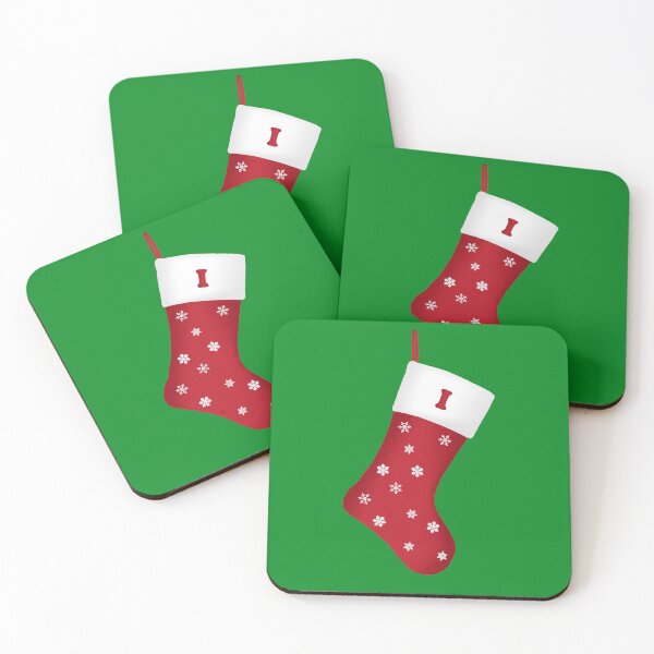 Item preview, Letter I Festive Christmas Stocking design designed and sold by GetItGiftIt.