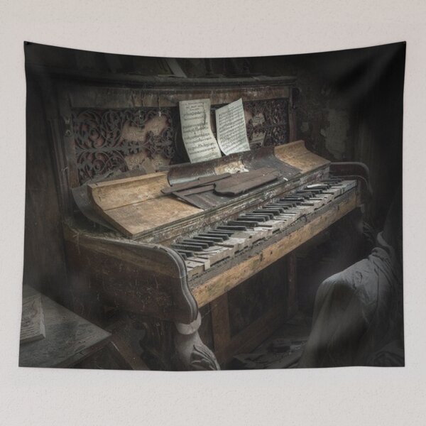 Item preview, THE OLD PIANO IN DARKNESS designed and sold by johnnyssandart.
