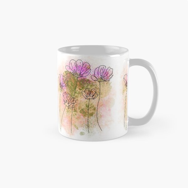 Item preview, Cosmos flowers line art designed and sold by MelanieNad.