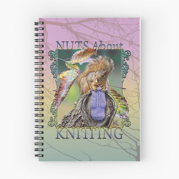 Item preview, Nuts About Knitting Squirrel Pink Camo Branches designed and sold by NorthernBell.