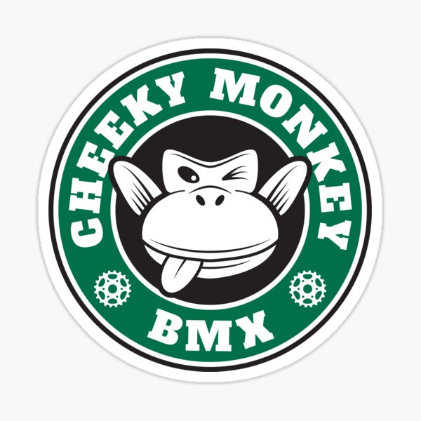 Cheeky Monkey BMX Monkoffee Green Sticker