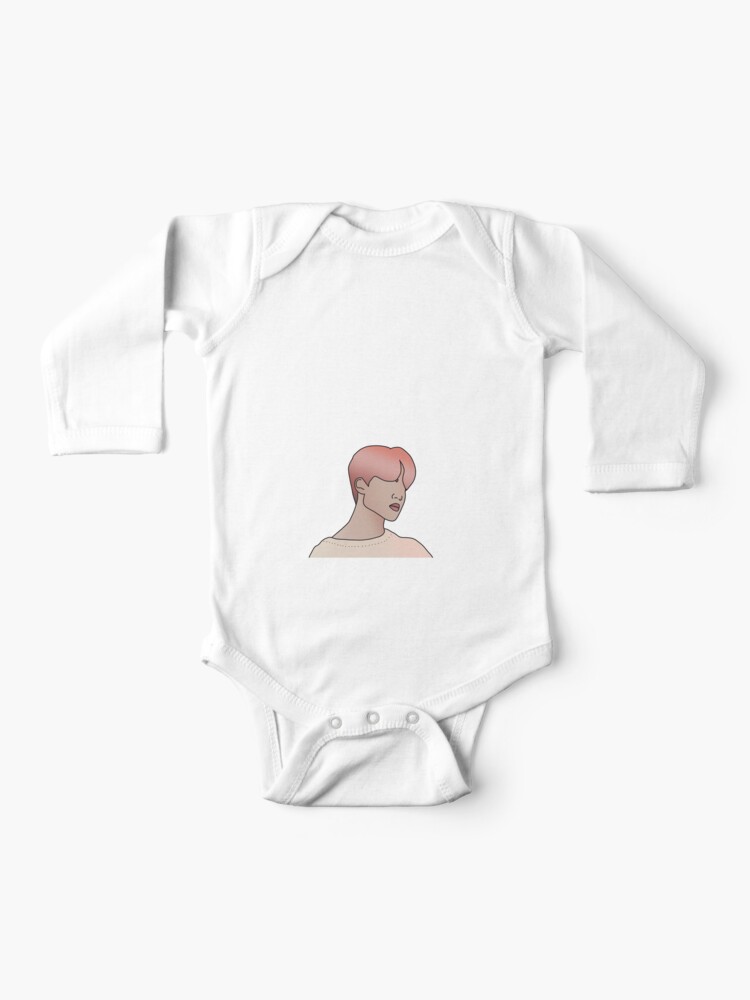 Park Jimin Mochi Pink Bts Outline Drawing Baby One Piece By Bad At Drawing Redbubble