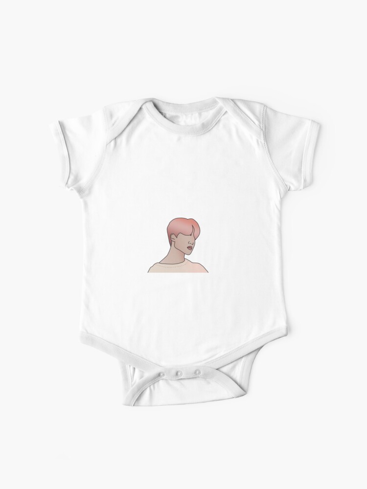 Park Jimin Mochi Pink Bts Outline Drawing Baby One Piece By Bad At Drawing Redbubble