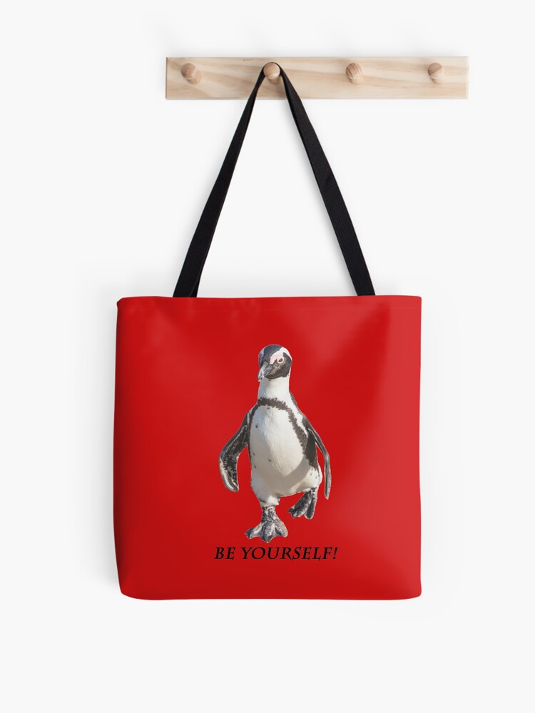 Thumbnail 1 von 2, Stofftasche, Kleines Geschenk unter 25 cooler Pinguin be yourself Geschenkidee designt und verkauft von Igelchen.