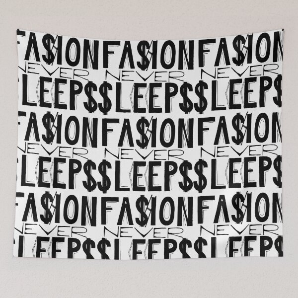 Item preview, Fashion Never Sleeps word print designed and sold by Gigilorient.