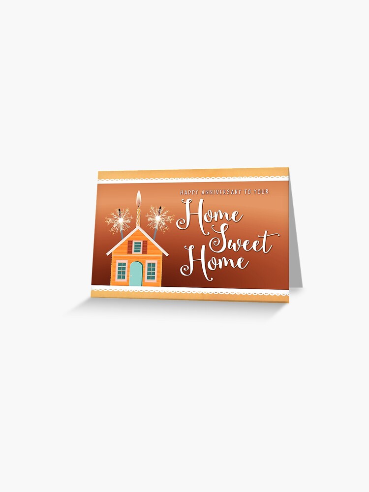 Carte De Vœux Joyeux Anniversaire De La Maison De L Agent Immobilier Avec Bougie Et Cierges Magiques Par Encouragers1505 Redbubble
