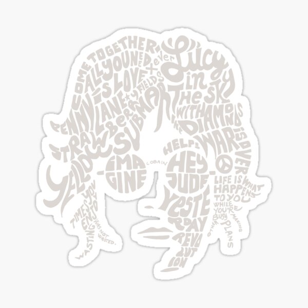 JOHN LENNON black Sticker