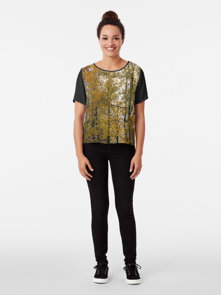 Alternate view of Autumn Trees Chiffon Top