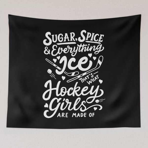 Artikelvorschau, Sugar Spice & Everything Ice Netter Hockey-Mädchen-Sport entworfen und verkauft von yesqueen.
