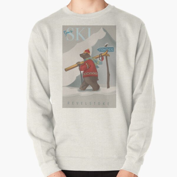 Ski bear illustration  Pullover Sweatshirt