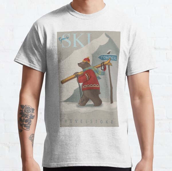 Ski bear illustration Classic T-Shirt