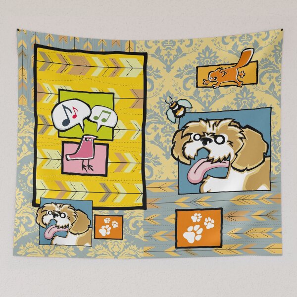 Item preview, Shih Tzu - Gold and White (Collage) designed and sold by TheChicken.