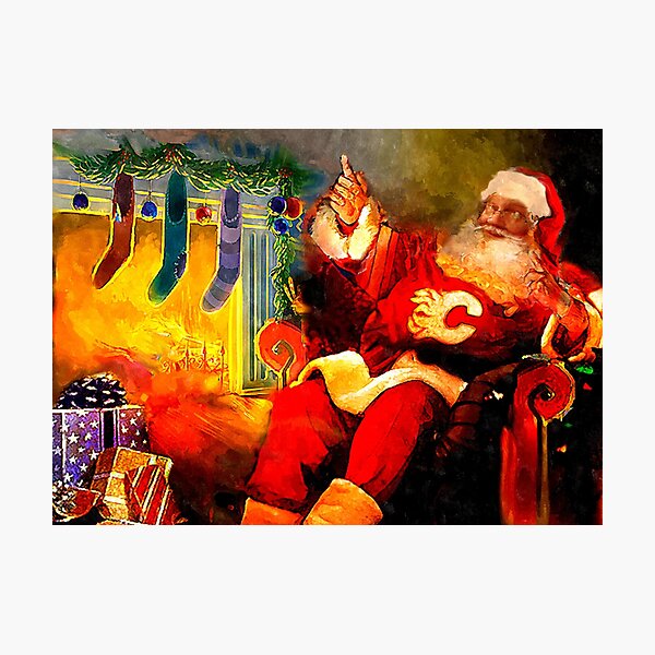 Item preview, Santa is a flame fan designed and sold by mursart68.